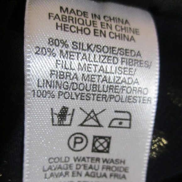 French Connection 2 Navy/Metallic Gold Circle Tie - Picture 5 of 5